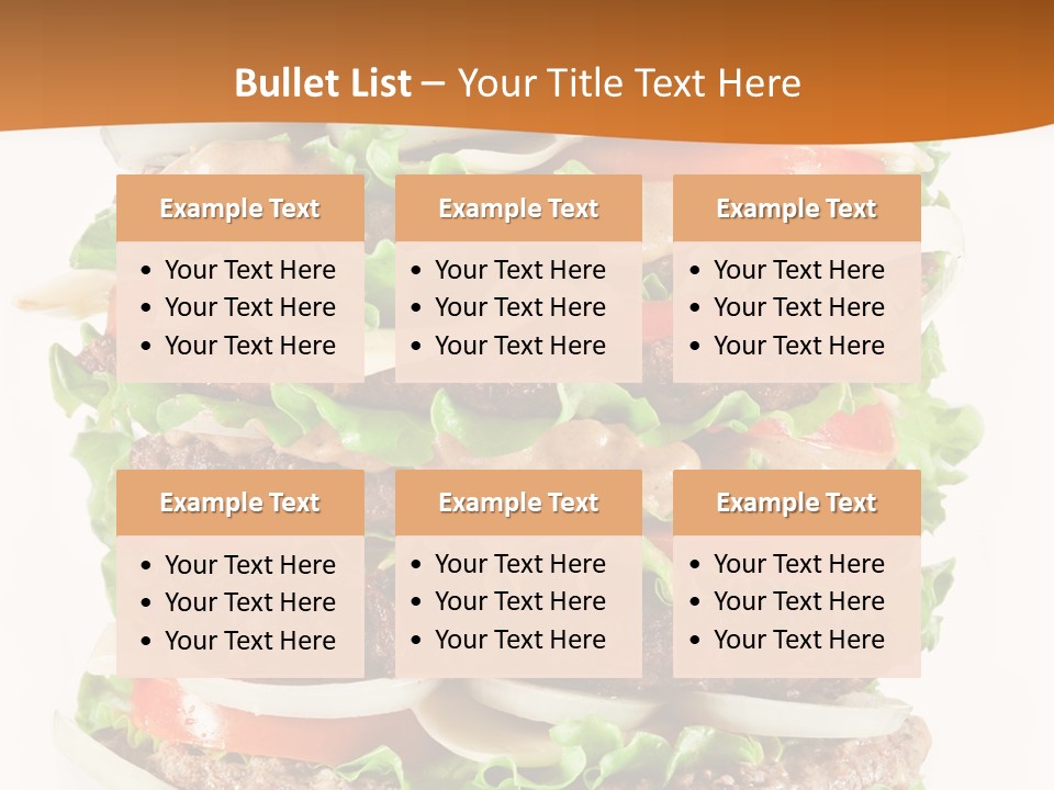 Sesame Onion Burger PowerPoint Template