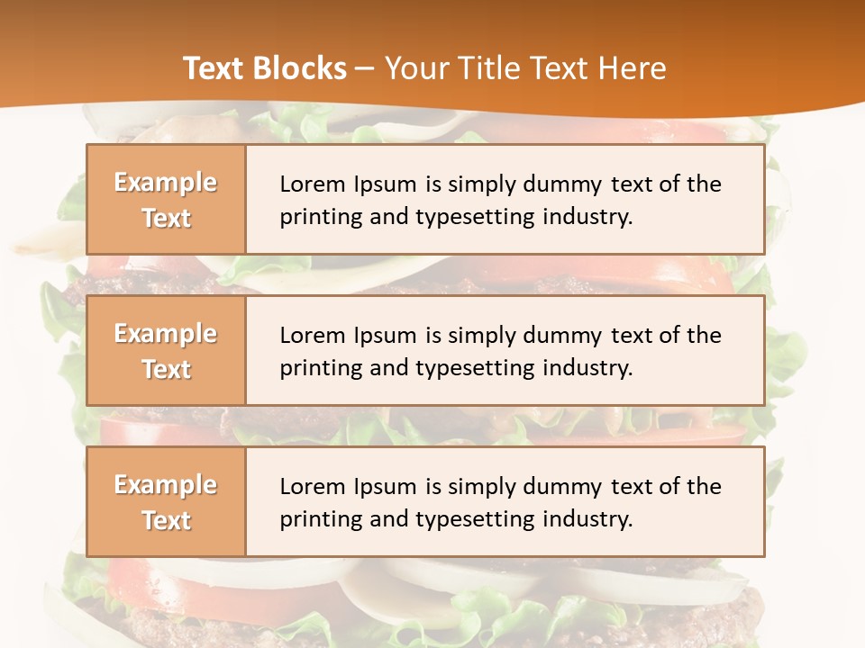 Sesame Onion Burger PowerPoint Template