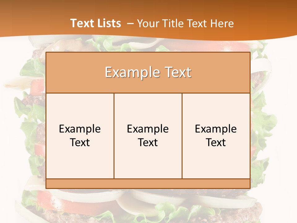 Sesame Onion Burger PowerPoint Template