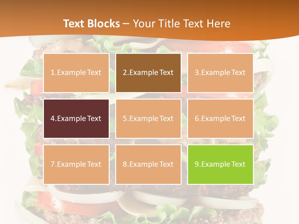 Sesame Onion Burger PowerPoint Template