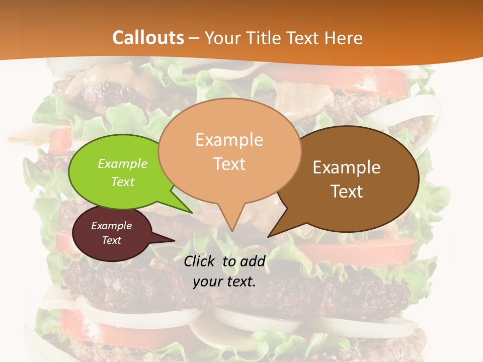 Sesame Onion Burger PowerPoint Template