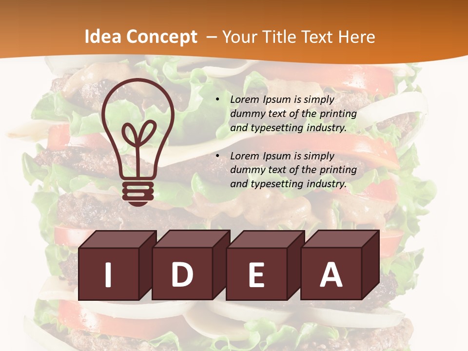 Sesame Onion Burger PowerPoint Template