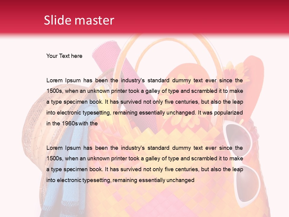 Hat Pool Tourism PowerPoint Template