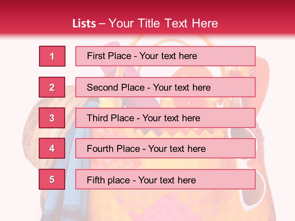 Hat Pool Tourism PowerPoint Template