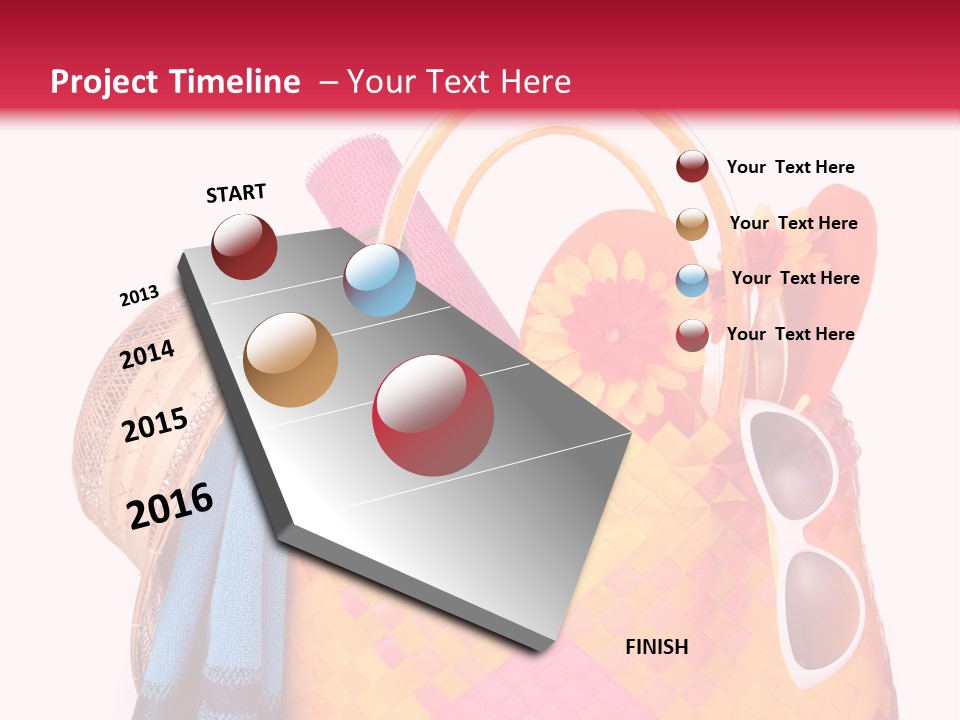 Hat Pool Tourism PowerPoint Template