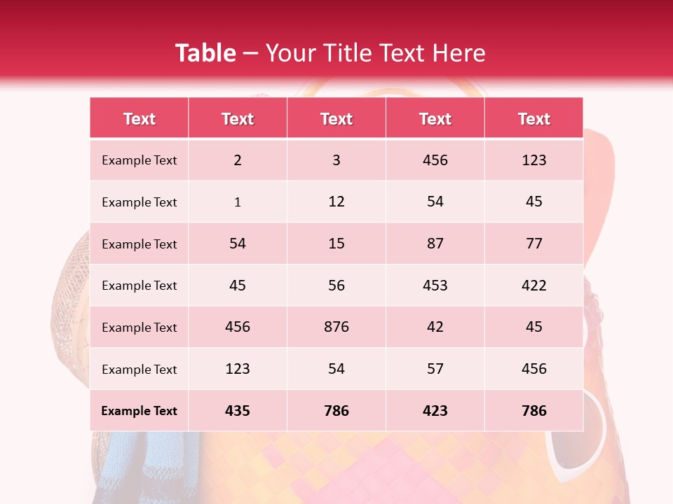 Hat Pool Tourism PowerPoint Template