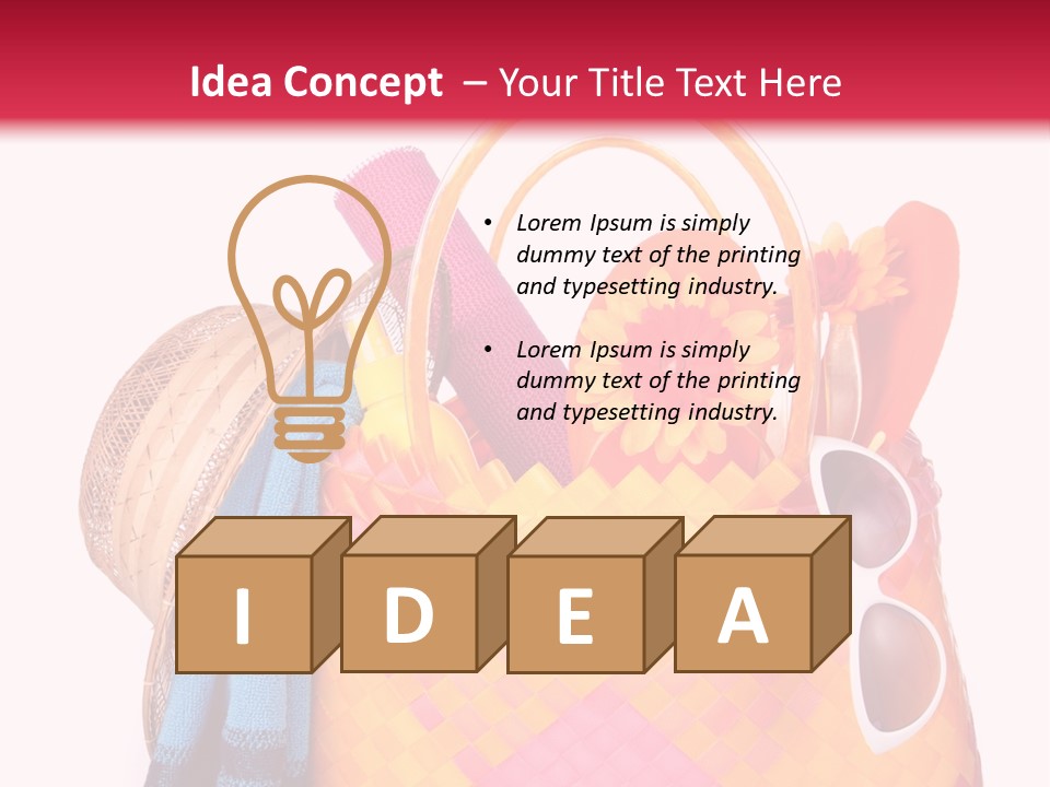 Hat Pool Tourism PowerPoint Template