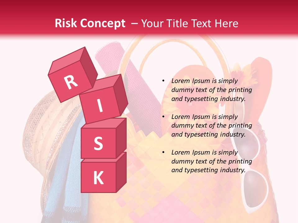 Hat Pool Tourism PowerPoint Template