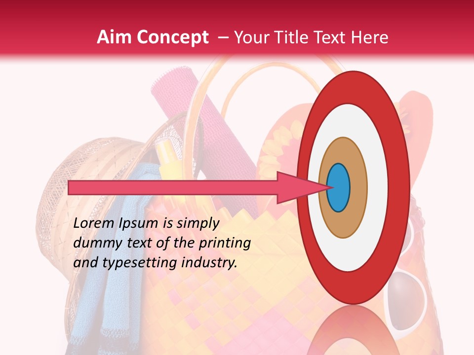 Hat Pool Tourism PowerPoint Template