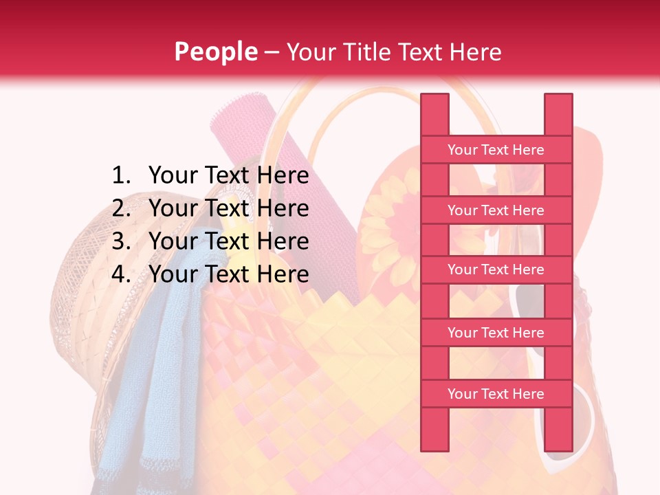 Hat Pool Tourism PowerPoint Template