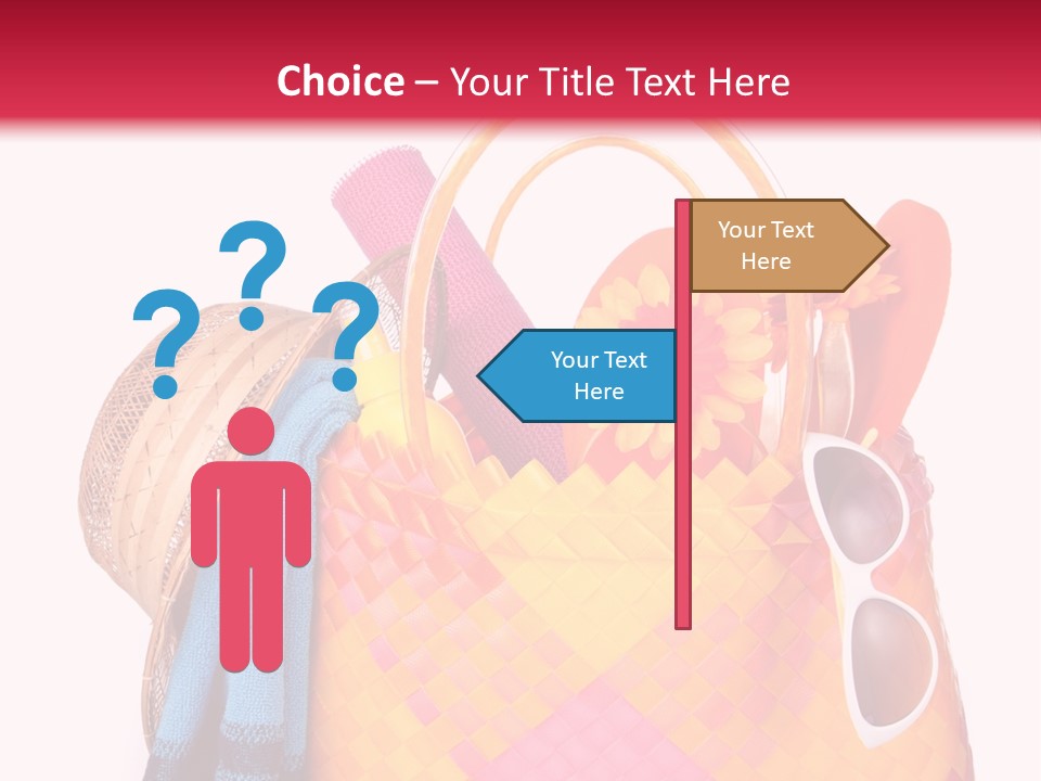 Hat Pool Tourism PowerPoint Template