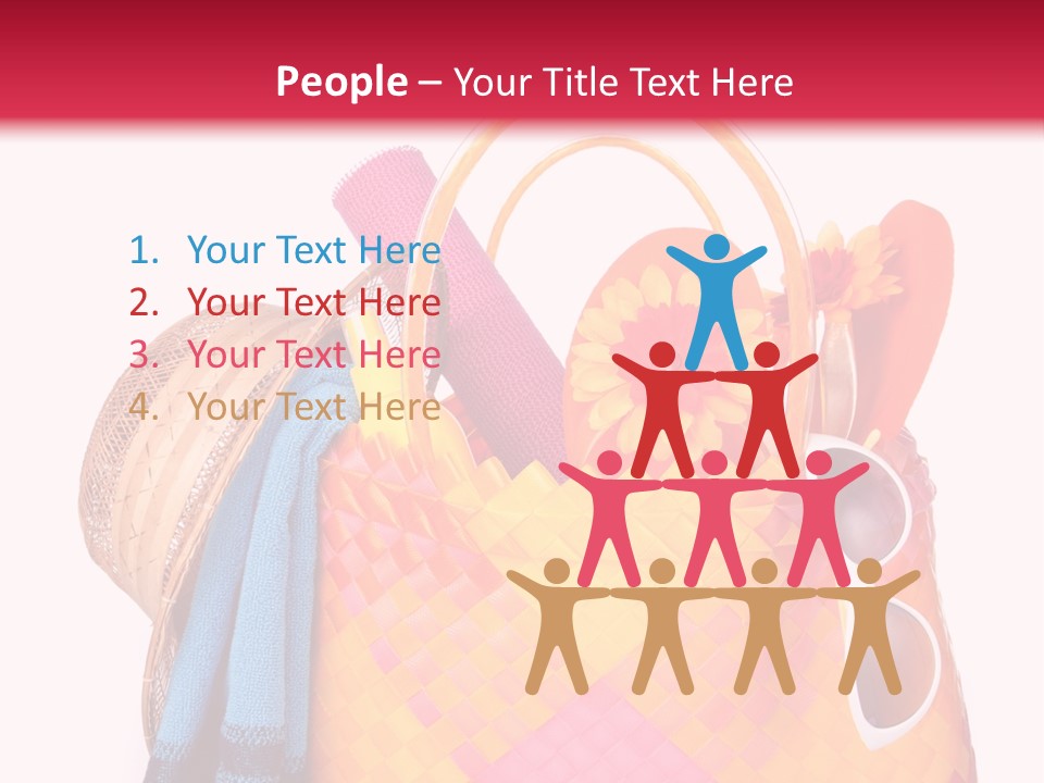 Hat Pool Tourism PowerPoint Template