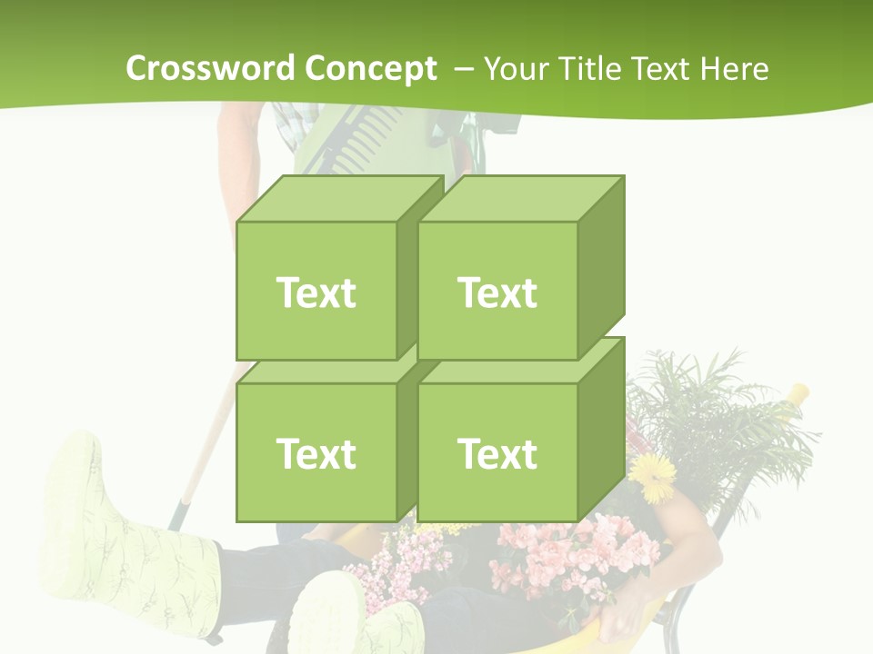 Wheelbarrow People Natural PowerPoint Template