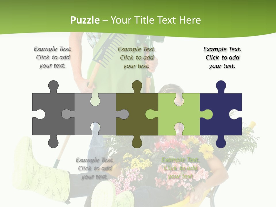 Wheelbarrow People Natural PowerPoint Template