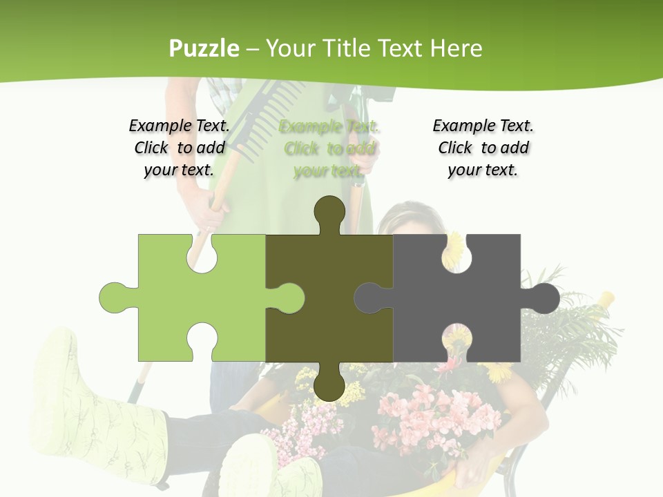 Wheelbarrow People Natural PowerPoint Template