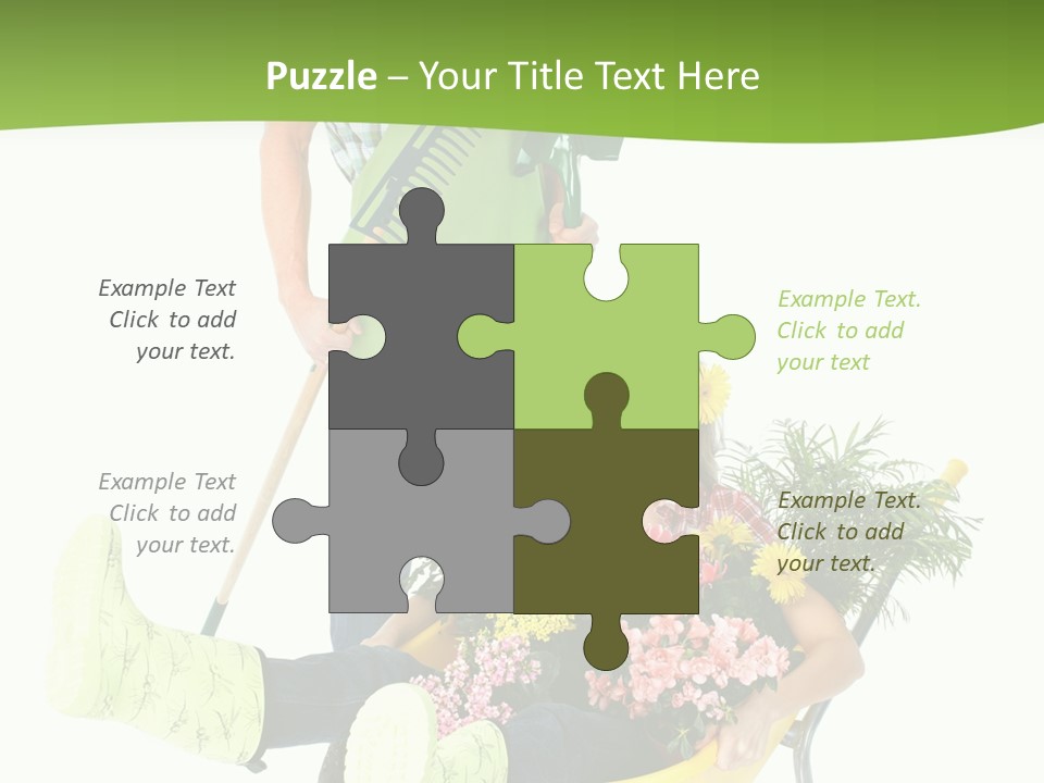 Wheelbarrow People Natural PowerPoint Template