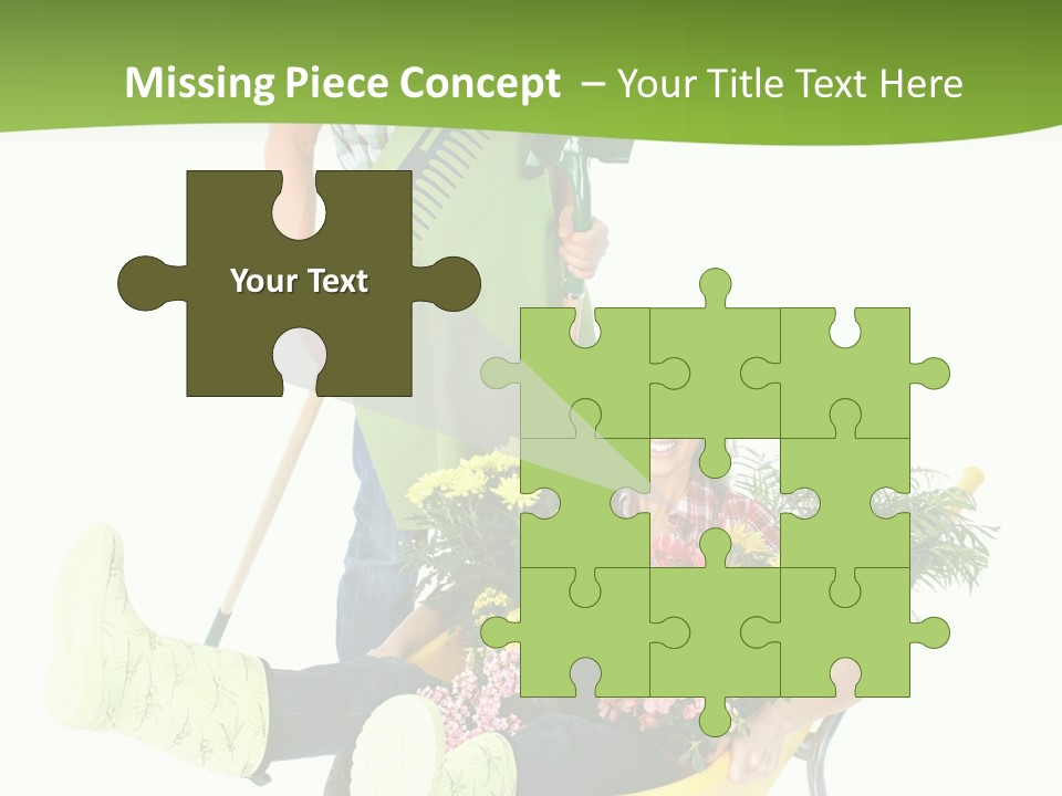 Wheelbarrow People Natural PowerPoint Template