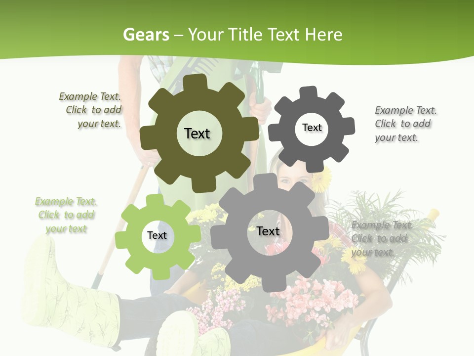 Wheelbarrow People Natural PowerPoint Template