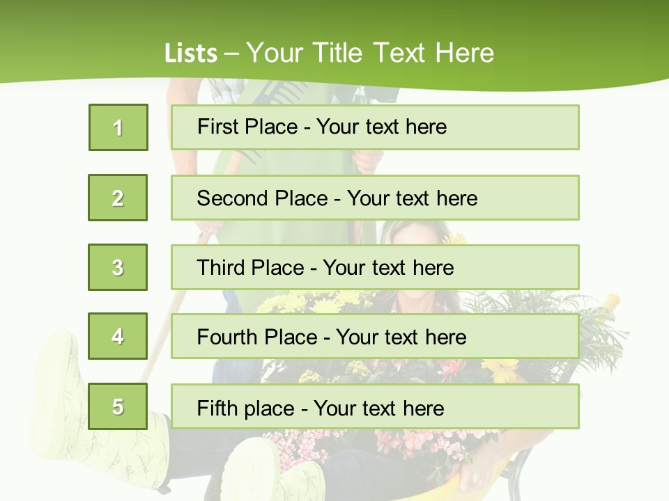 Wheelbarrow People Natural PowerPoint Template