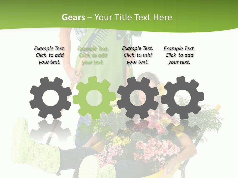 Wheelbarrow People Natural PowerPoint Template