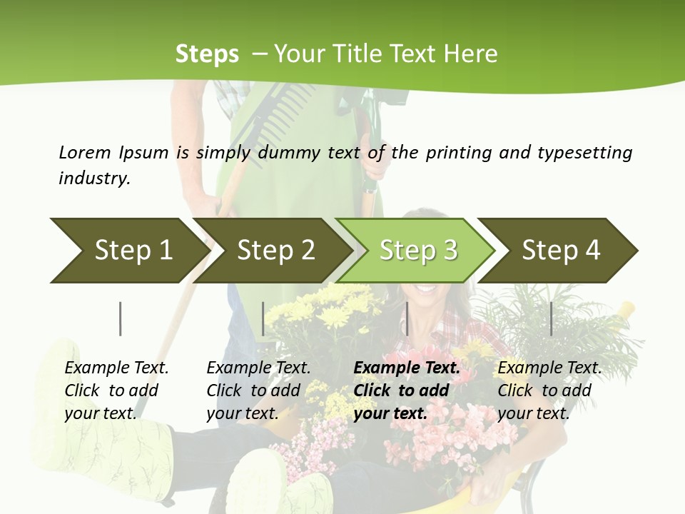 Wheelbarrow People Natural PowerPoint Template