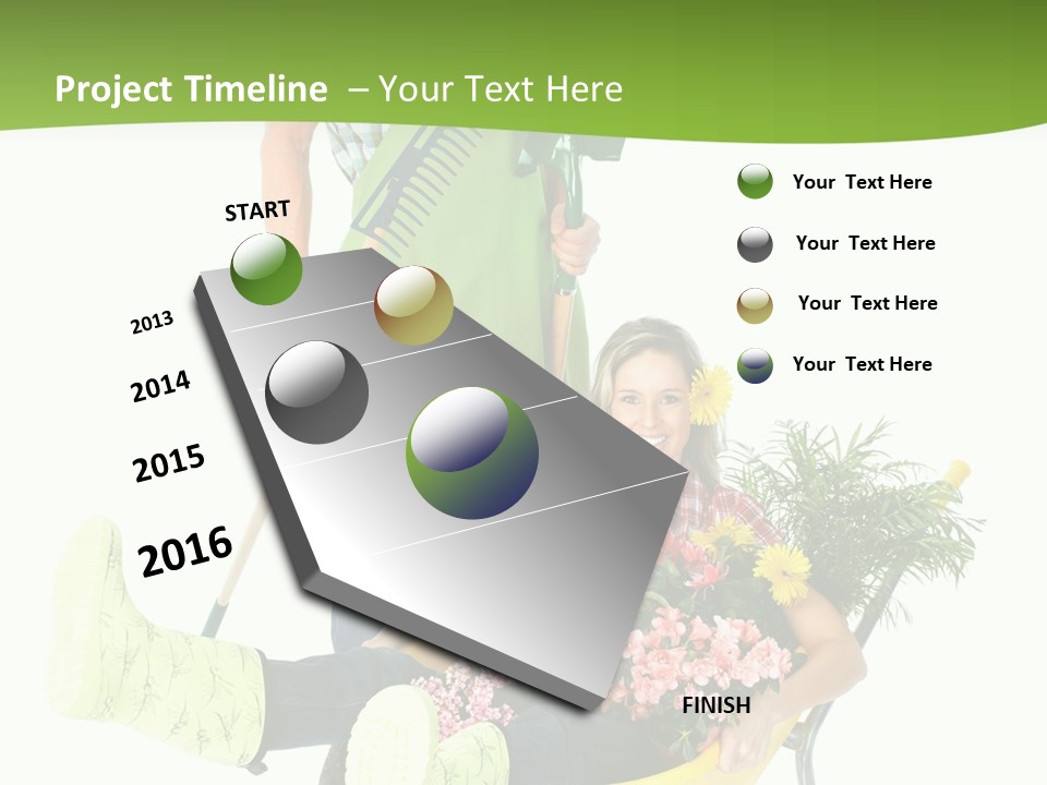 Wheelbarrow People Natural PowerPoint Template