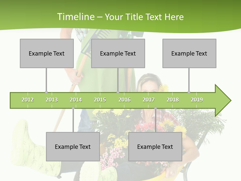 Wheelbarrow People Natural PowerPoint Template