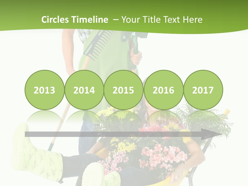 Wheelbarrow People Natural PowerPoint Template