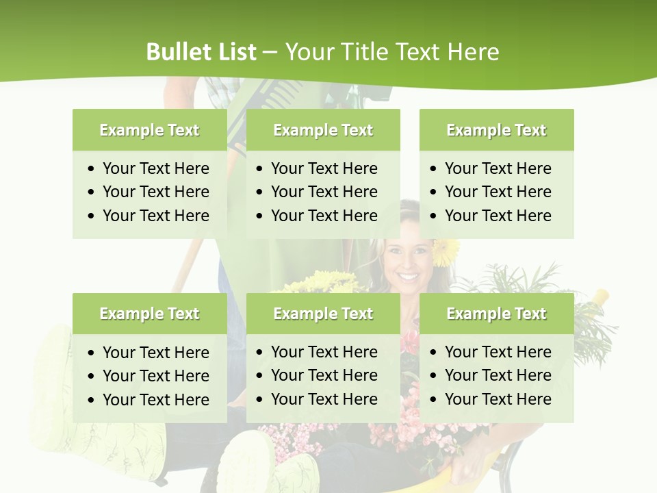 Wheelbarrow People Natural PowerPoint Template