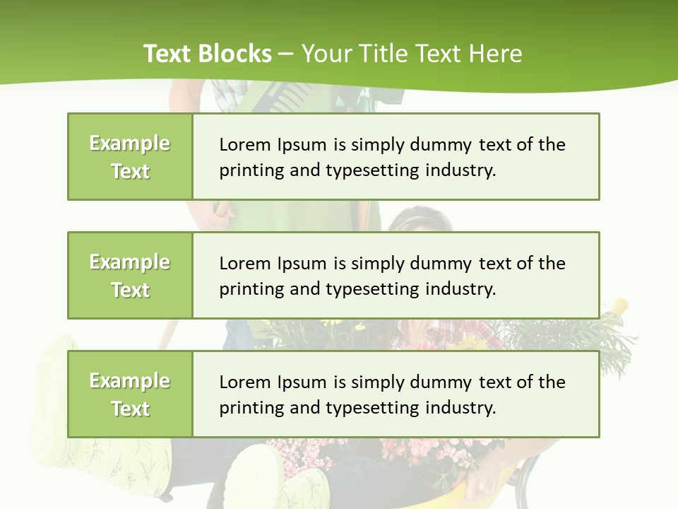 Wheelbarrow People Natural PowerPoint Template