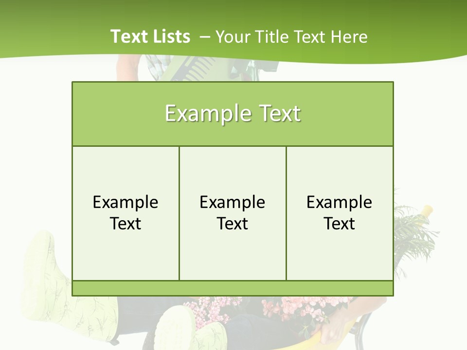 Wheelbarrow People Natural PowerPoint Template