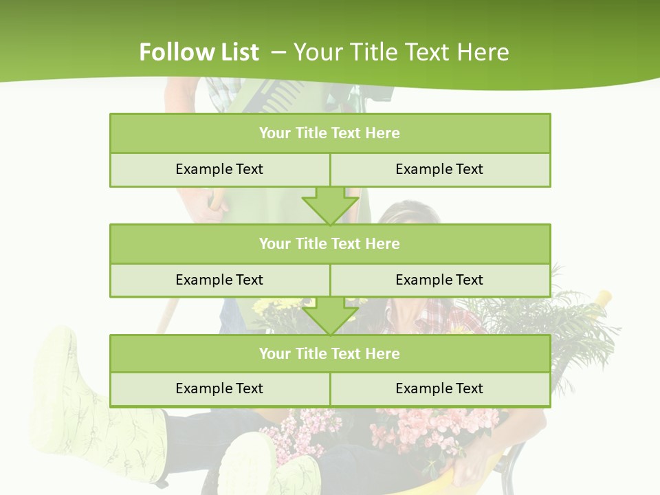 Wheelbarrow People Natural PowerPoint Template