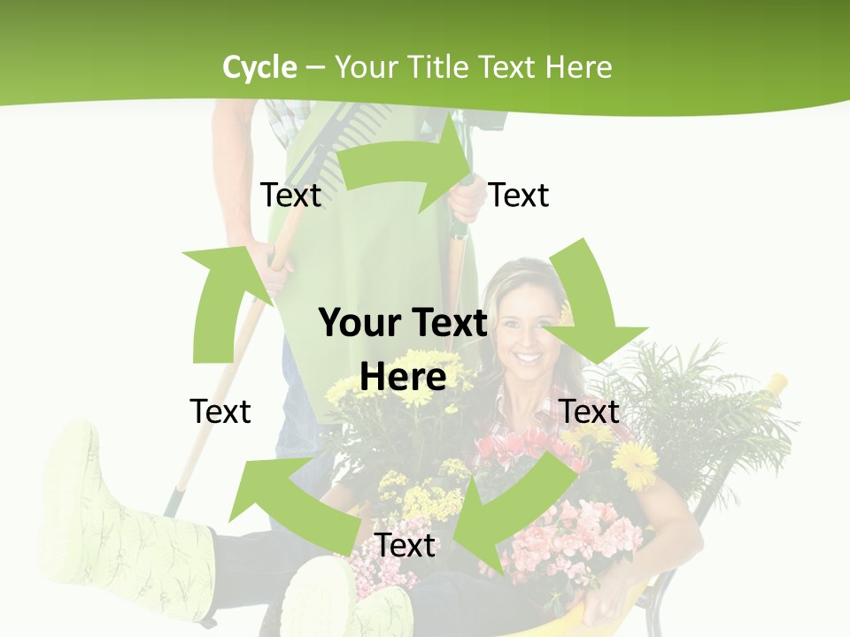 Wheelbarrow People Natural PowerPoint Template