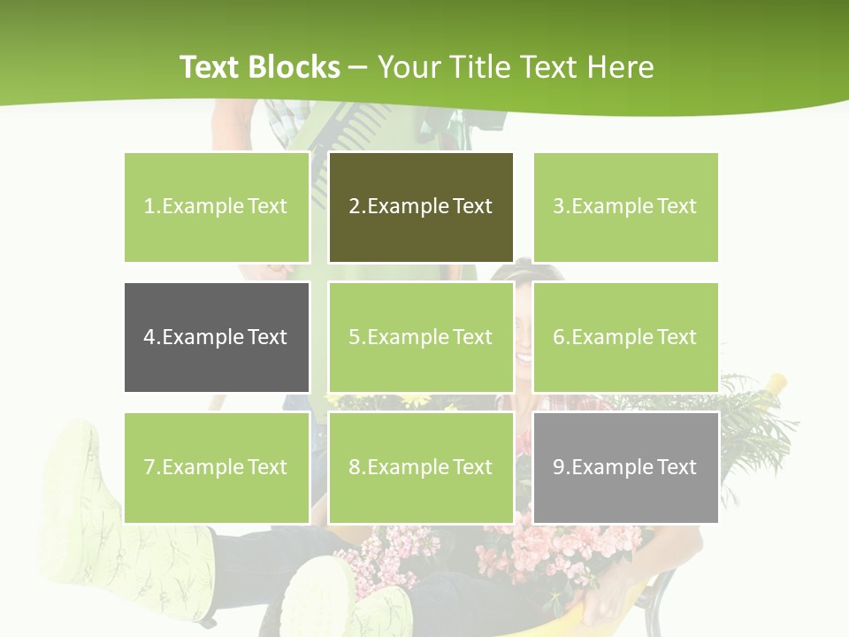 Wheelbarrow People Natural PowerPoint Template