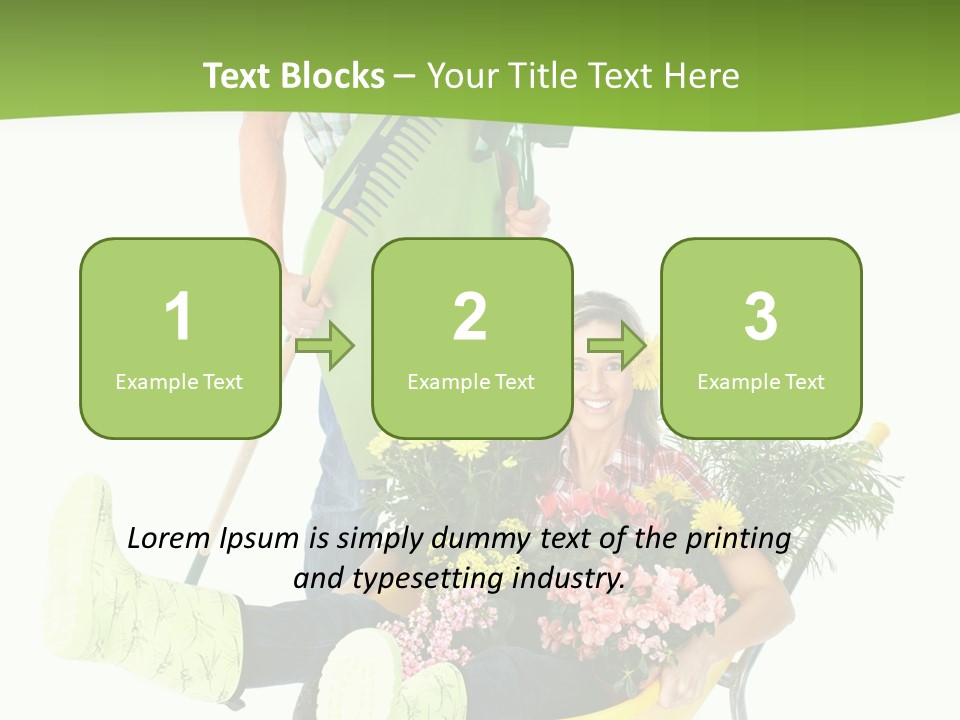 Wheelbarrow People Natural PowerPoint Template