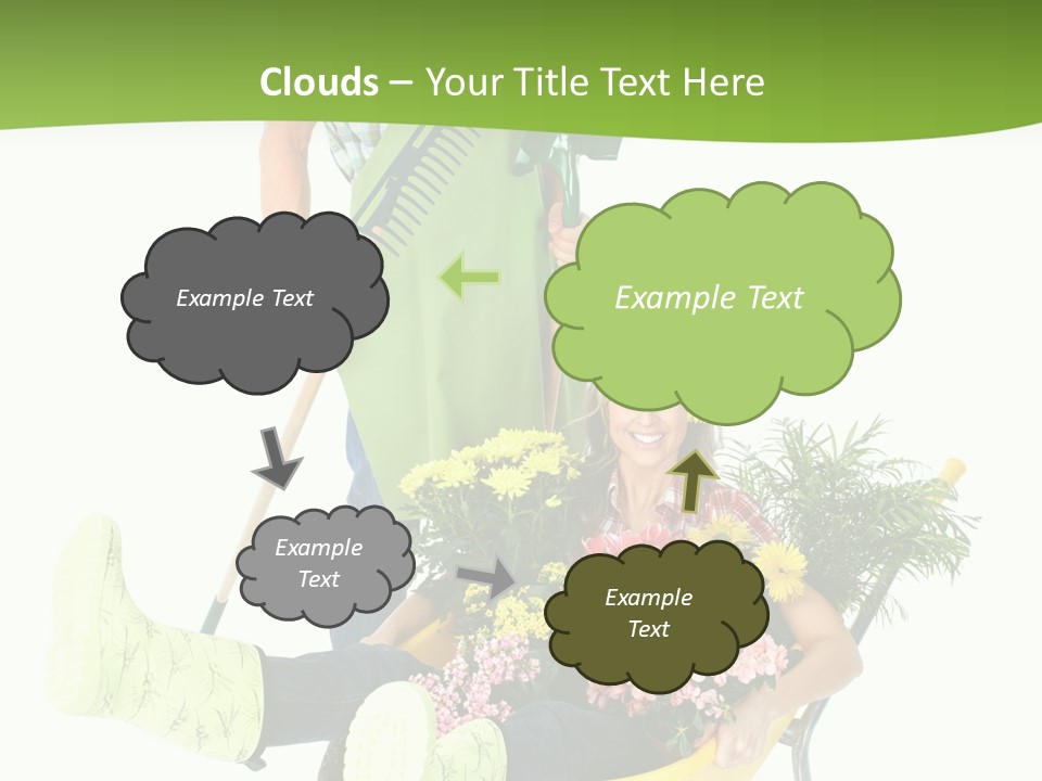 Wheelbarrow People Natural PowerPoint Template