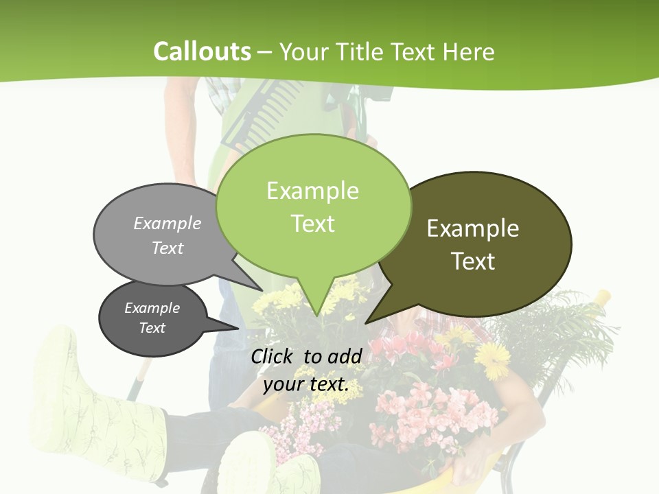 Wheelbarrow People Natural PowerPoint Template