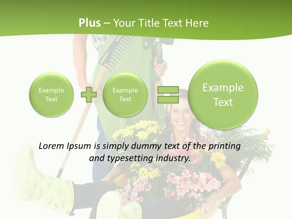 Wheelbarrow People Natural PowerPoint Template