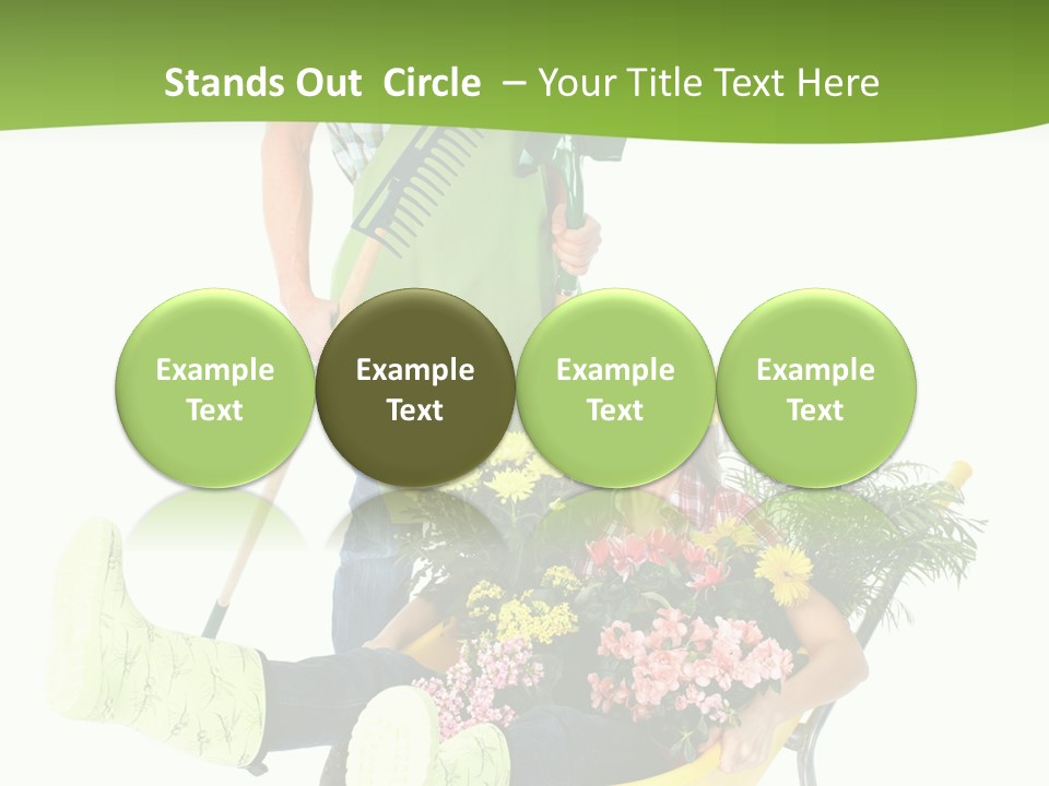 Wheelbarrow People Natural PowerPoint Template