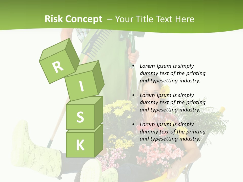 Wheelbarrow People Natural PowerPoint Template