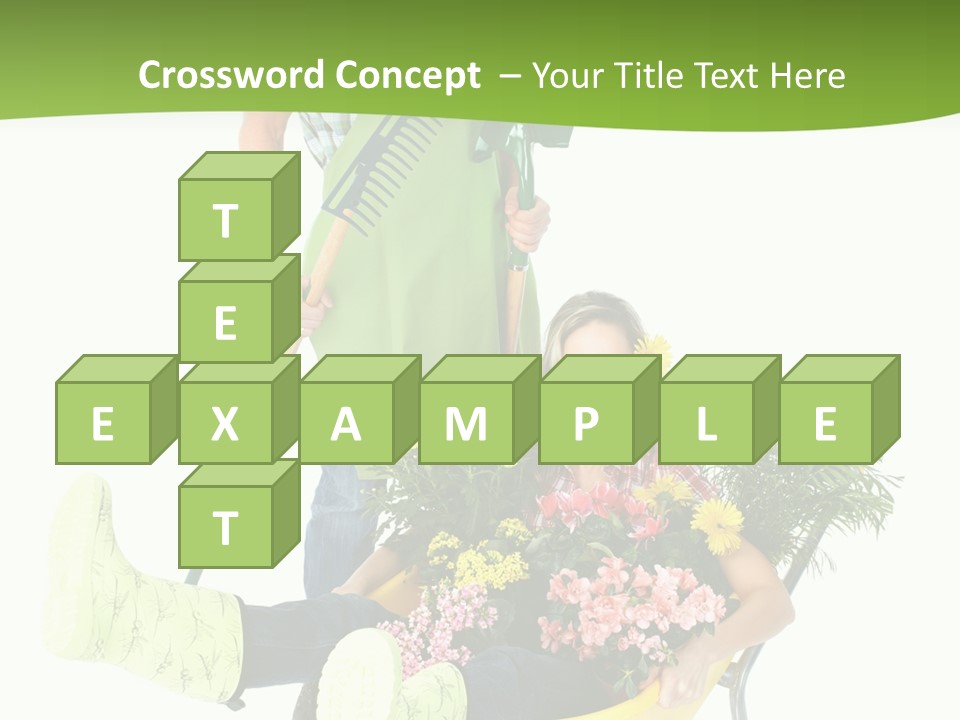 Wheelbarrow People Natural PowerPoint Template