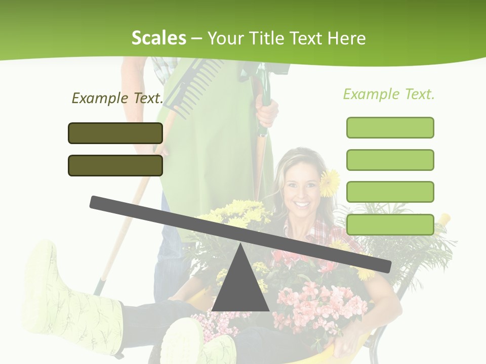 Wheelbarrow People Natural PowerPoint Template