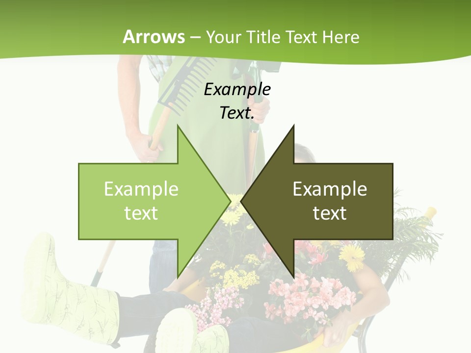 Wheelbarrow People Natural PowerPoint Template