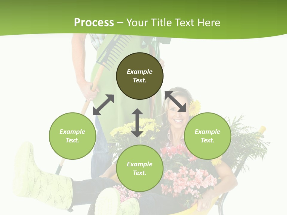 Wheelbarrow People Natural PowerPoint Template