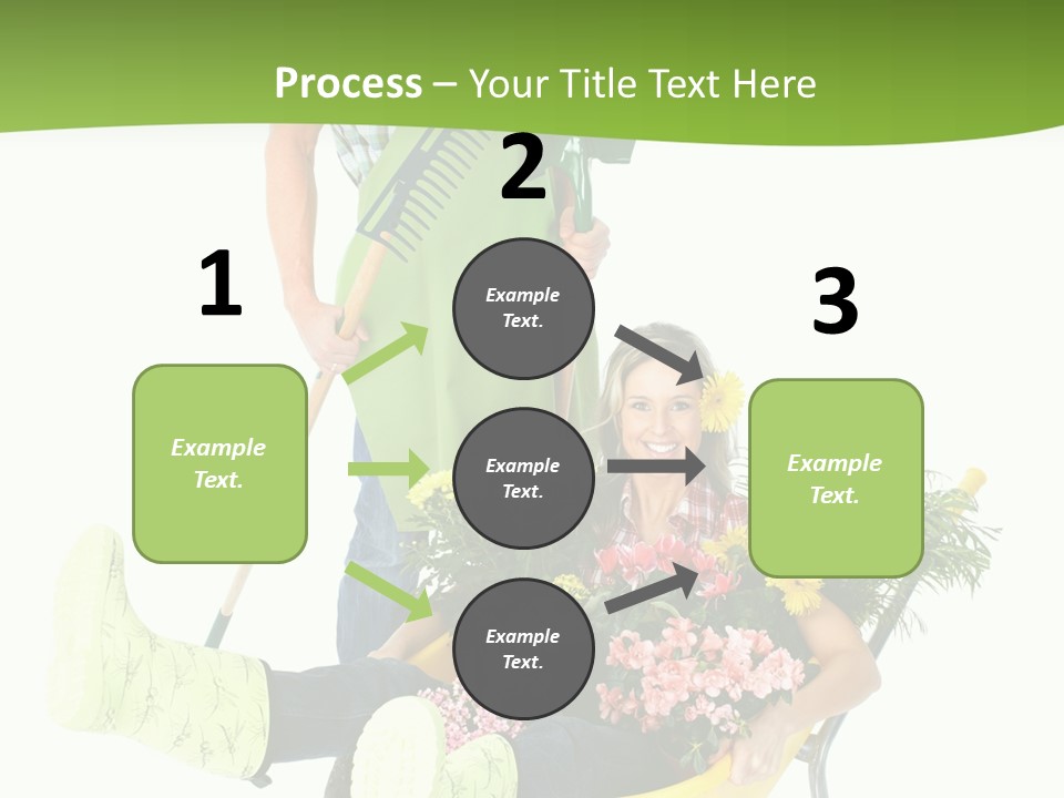 Wheelbarrow People Natural PowerPoint Template