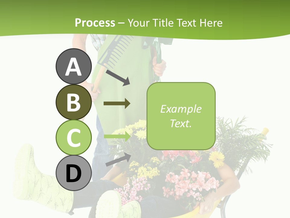 Wheelbarrow People Natural PowerPoint Template