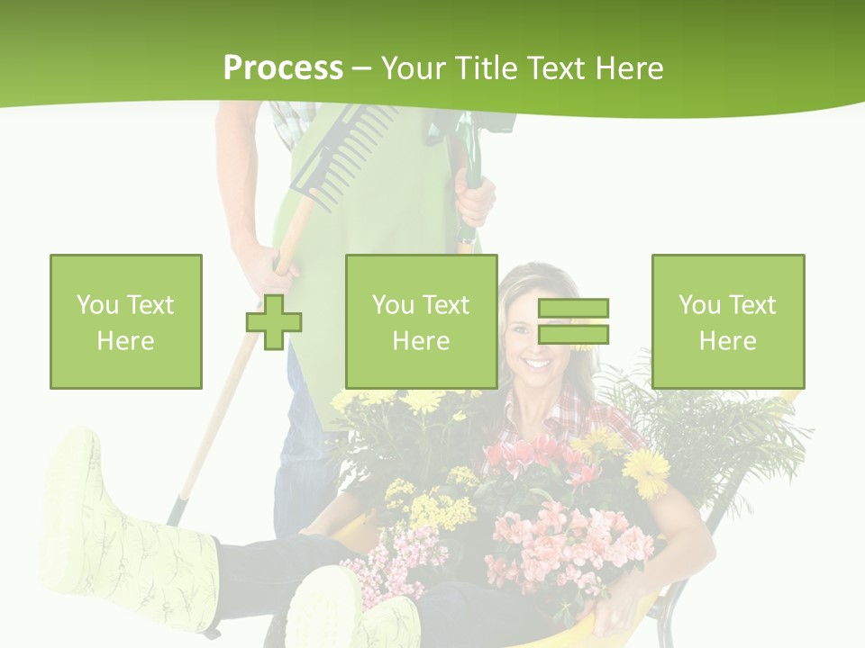 Wheelbarrow People Natural PowerPoint Template