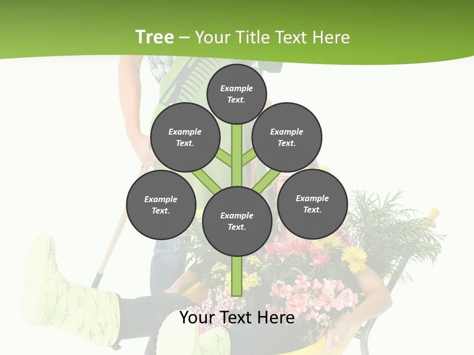 Wheelbarrow People Natural PowerPoint Template