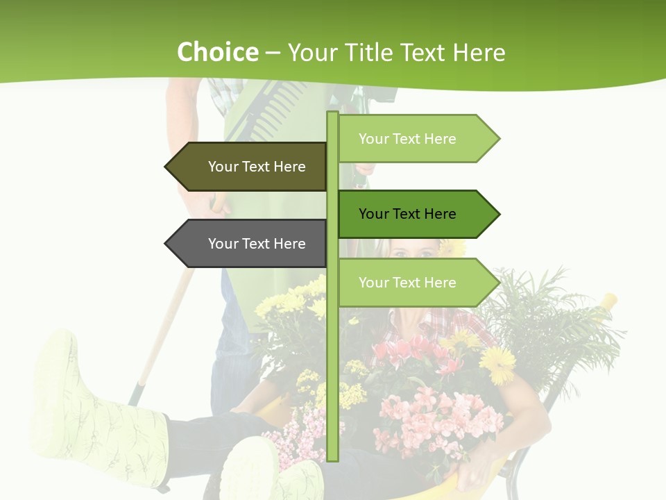 Wheelbarrow People Natural PowerPoint Template