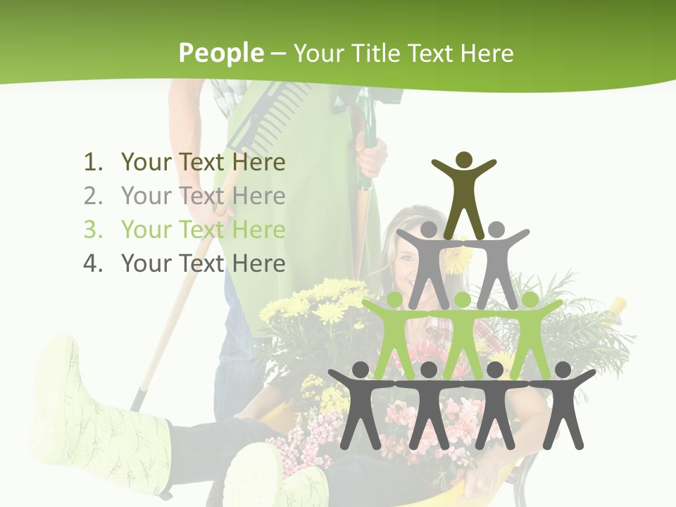 Wheelbarrow People Natural PowerPoint Template